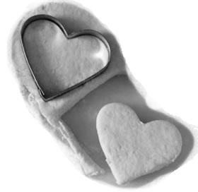 kids cooking for valentines biscuits